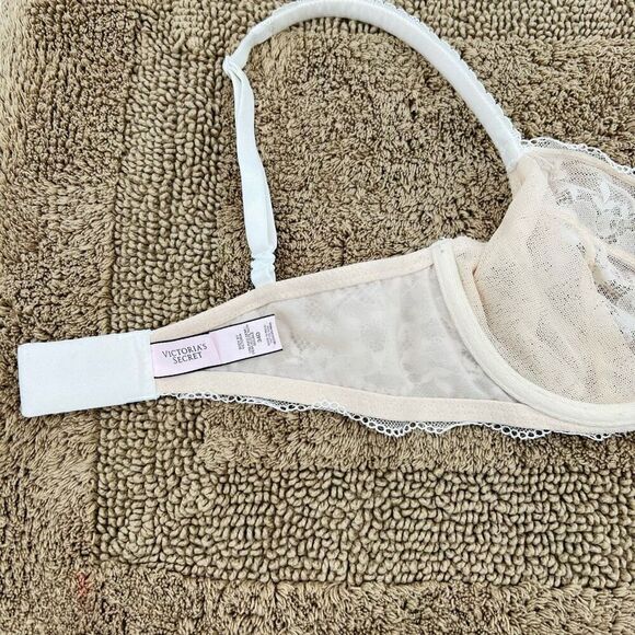Victoria’s Secret Bra Lace White Tan Size 34D - Picture 8 of 9